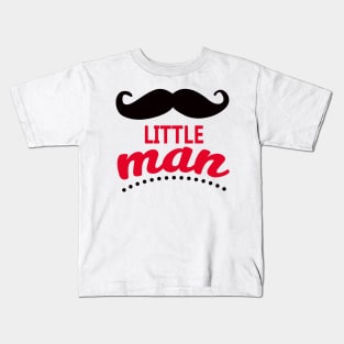 Birthday Boy of Little Man Mustache Kids T-Shirt